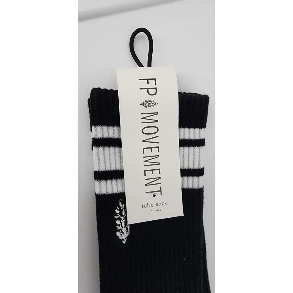 New NWT Free People‎ Movements X Lucky Honey Black Tube Socks